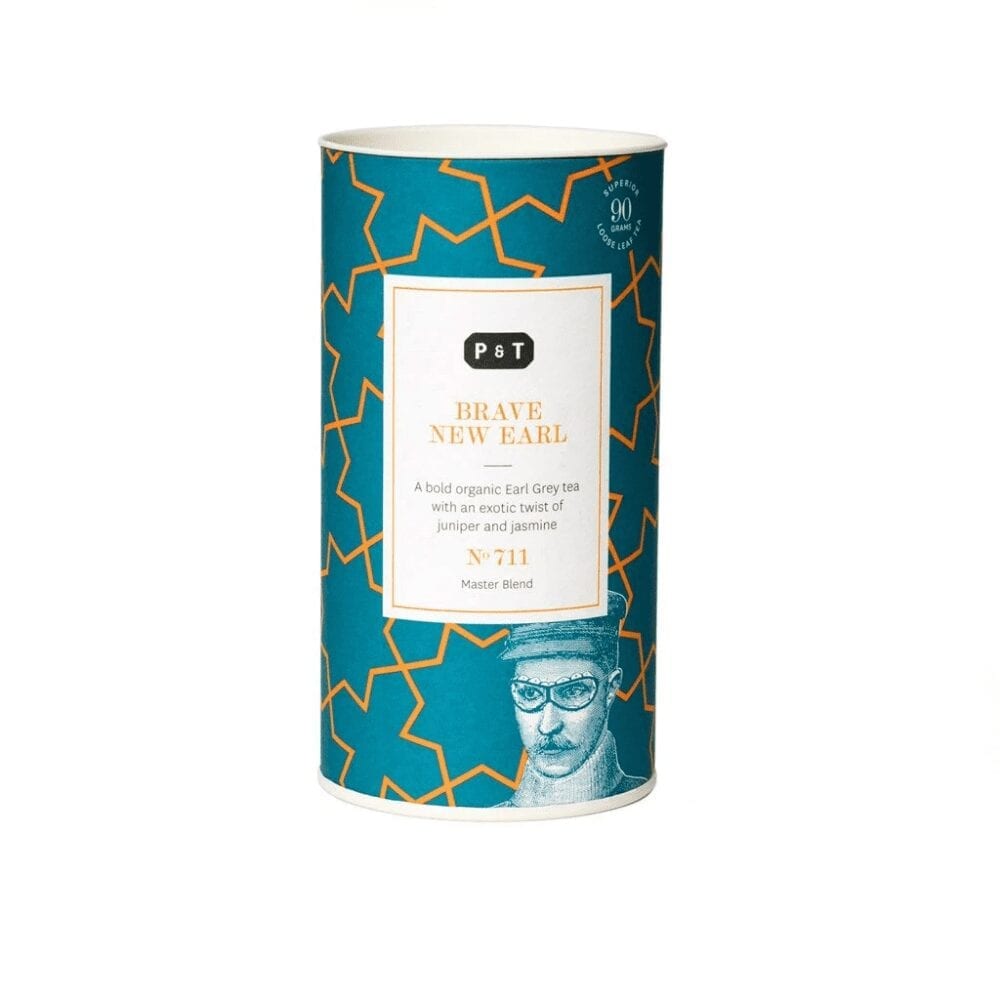 Brave new earl is A bold organic Earl Grey tea with an exotic twist of juniper and jasmine.